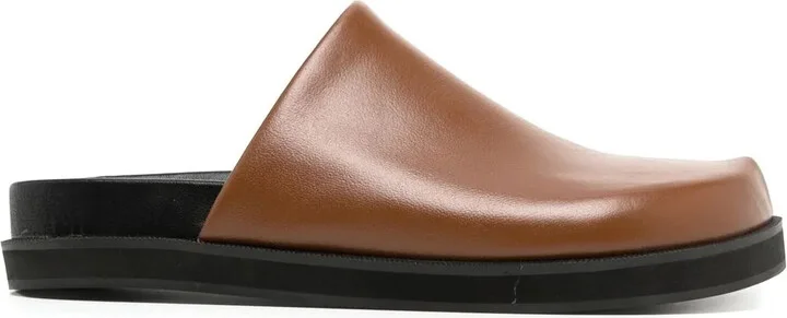 Zen flat leather mules