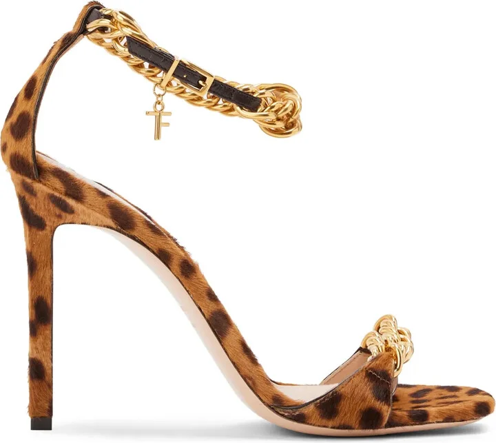 Zenith 105mm calf-hair sandals