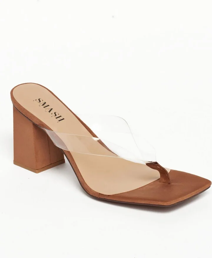 Zerlina Womens Faux Suede Thong Block Heel