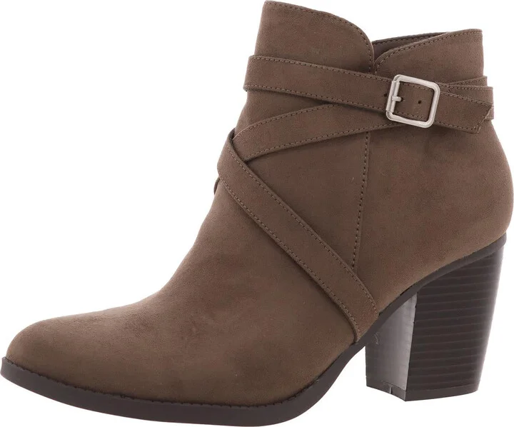Zetaaf Womens Buckle Manmade Ankle Boots