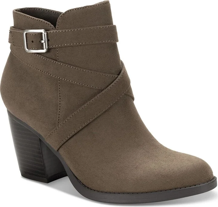 ZETTA Womens Zipper Manmade Booties