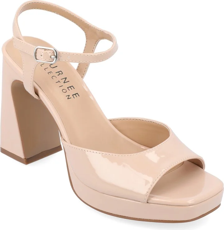 Ziarre Patent Block Heel Sandal