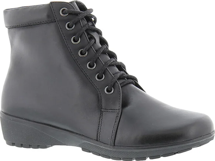 Ziggy Womens Leather Lace-Up Booties