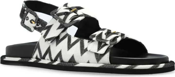 Zigzag-Knit Buckled Sandals - Image 2