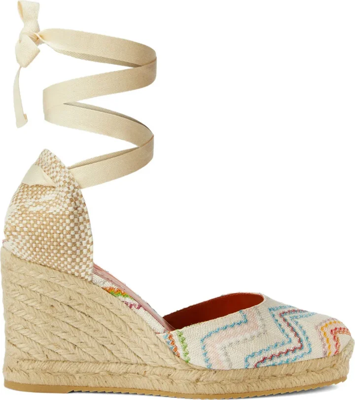 Zigzag-pattern espadrilles