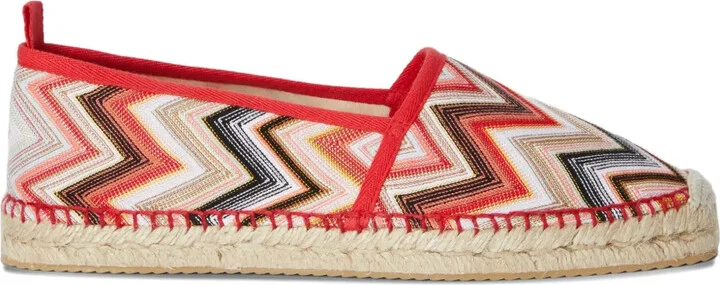 Zigzag-pattern espadrilles