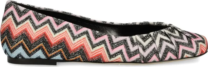Zigzag-Patterned Ballerinas