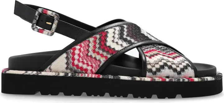 Zigzag Slingback Sandals