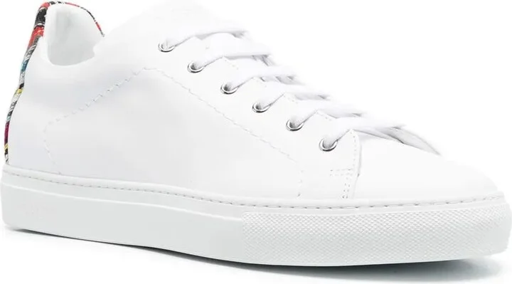 Zigzag-Trimmed Leather Sneakers - Image 2