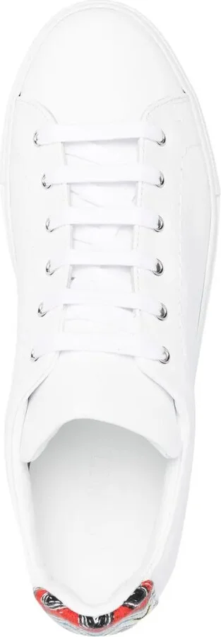Zigzag-Trimmed Leather Sneakers - Image 4