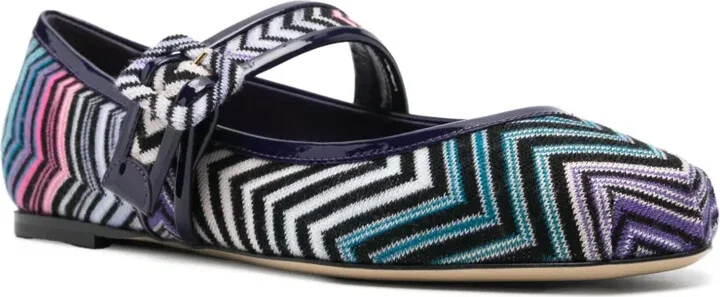 Zigzag-Woven Ballet Flats - Image 2