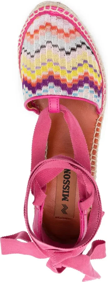 Zigzag-Woven Wedge Espadrilles - Image 4