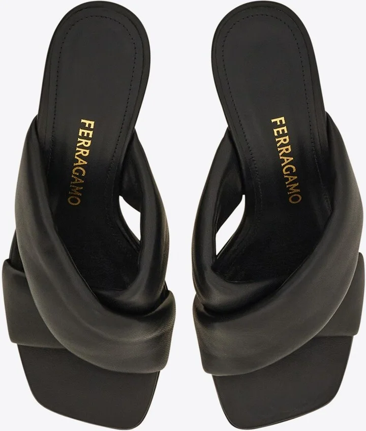 Zilda 70 Gancini Leather Sandals - Image 3