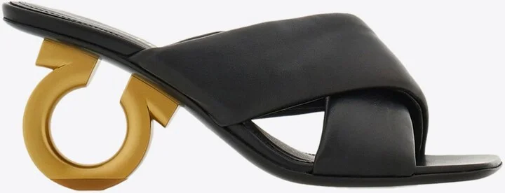 Zilda 70 Gancini Leather Sandals