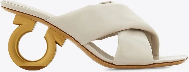 Zilda 70 Gancini Leather Sandals