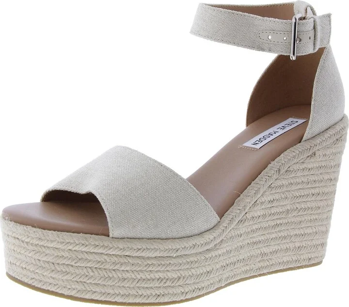 Zillow Womens Adjustable Denim Platform Sandals