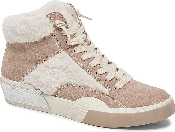 Zilvia Plush Womens Suede High Top Casual And Fashion Sneakers