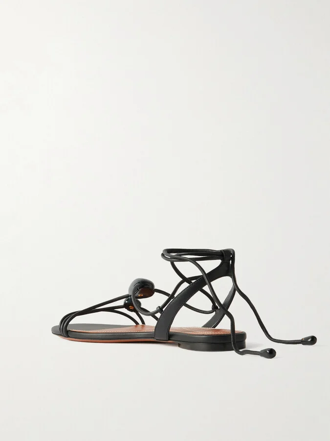 Zimmermann - Gleam Leather Sandals - Black - Image 3