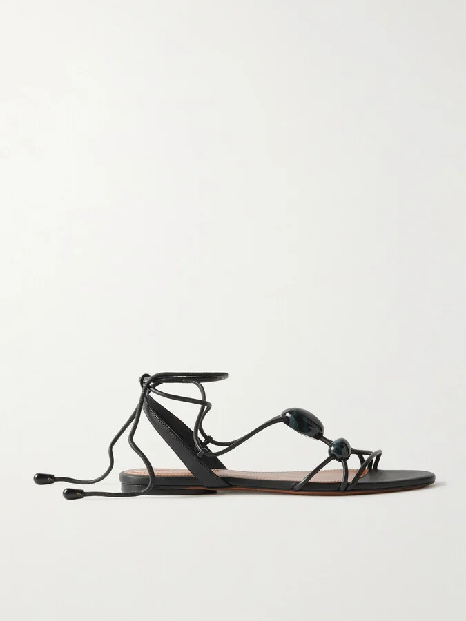 Zimmermann - Gleam Leather Sandals - Black