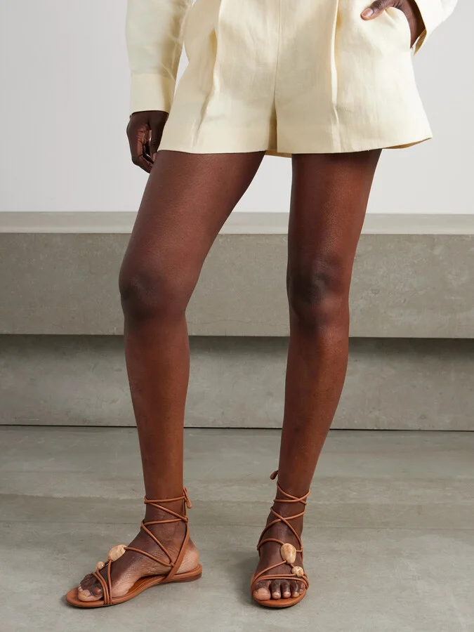 Zimmermann - Gleam Leather Sandals - Brown - Image 2