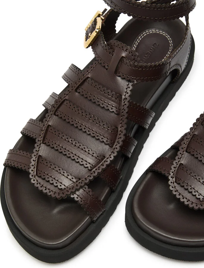 Zimmermann Goldie Gladiator Leather Sandals - Image 3