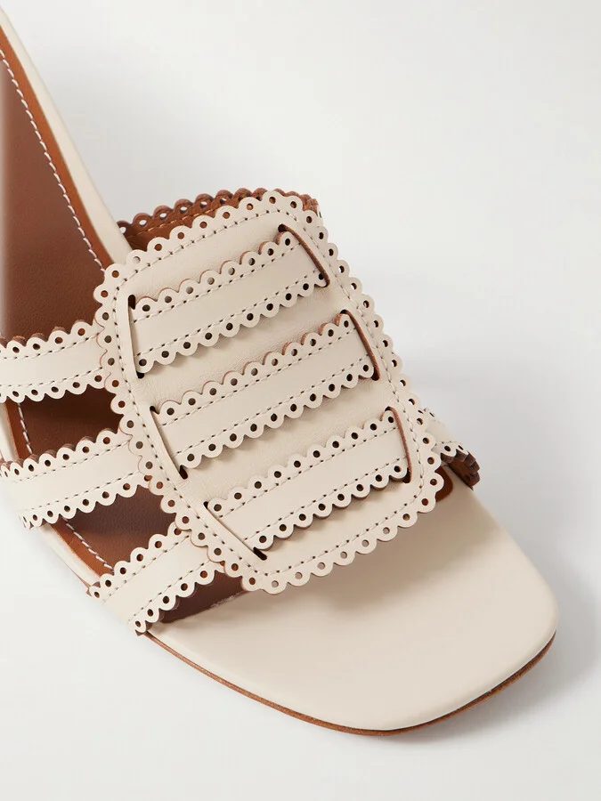 Zimmermann - Goldie Leather Mules - Cream - Image 4
