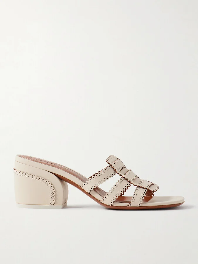 Zimmermann - Goldie Leather Mules - Cream
