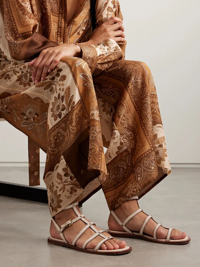 Zimmermann - Goldie Leather Sandals - Neutrals - Image 2
