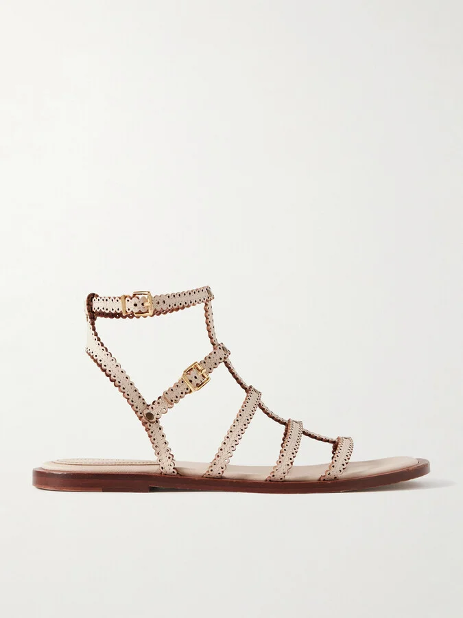 Zimmermann - Goldie Leather Sandals - Neutrals