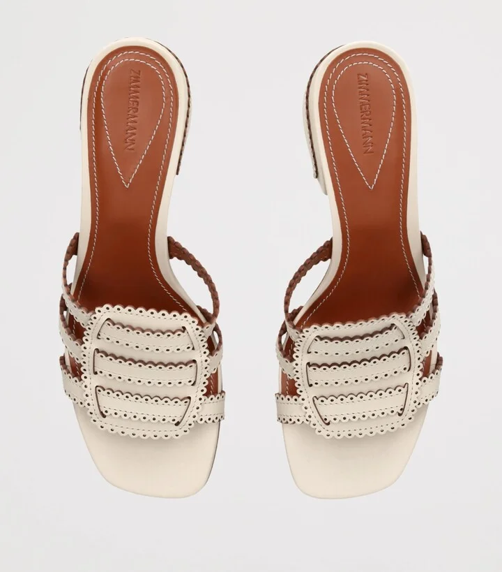 Zimmermann Leather Goldie Slides 65 - Image 4
