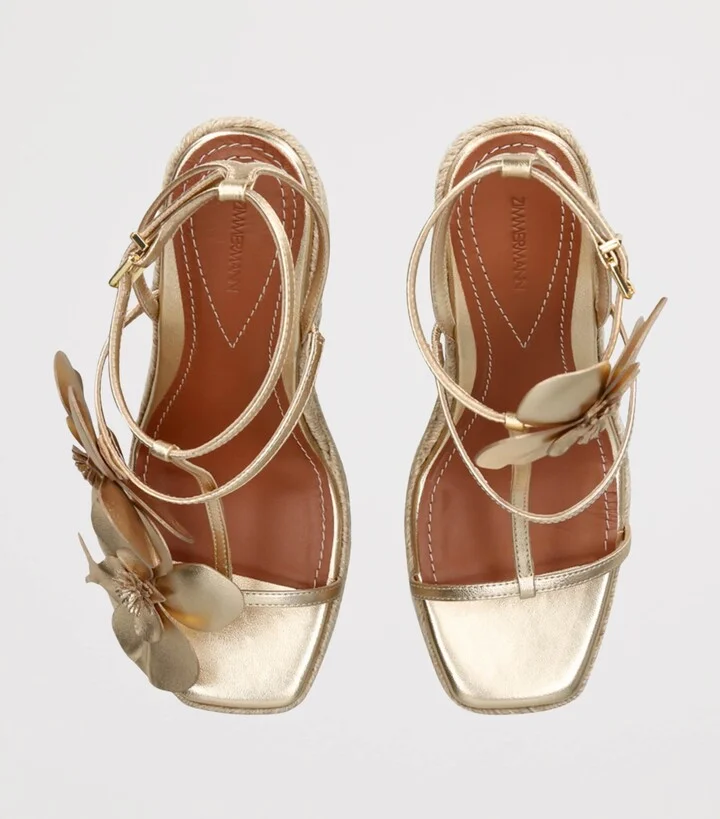 Zimmermann Leather Orchid Wedges 110 - Image 4
