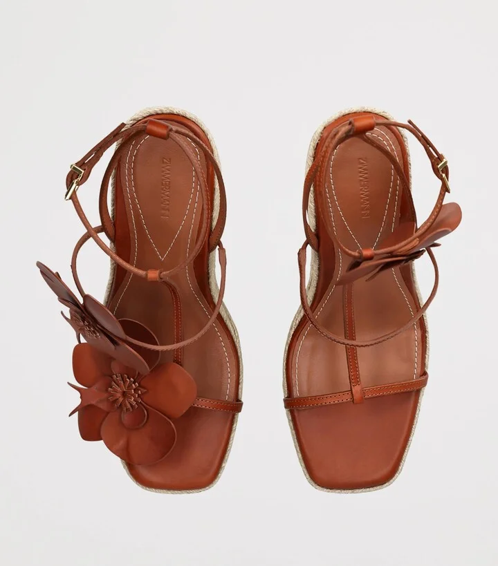 Zimmermann Leather Orchid Wedges 110 - Image 4