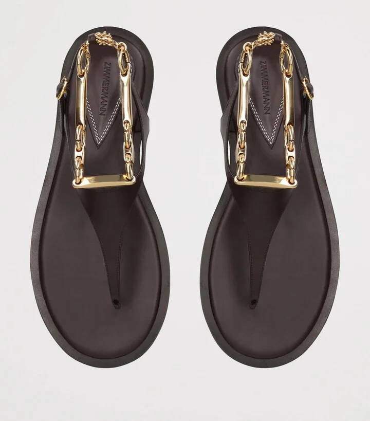 Zimmermann Leather Wild Sandals - Image 4