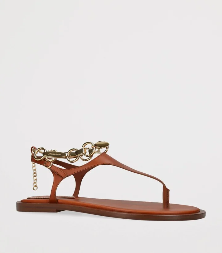 Zimmermann Leather Wild Sandals - Image 3