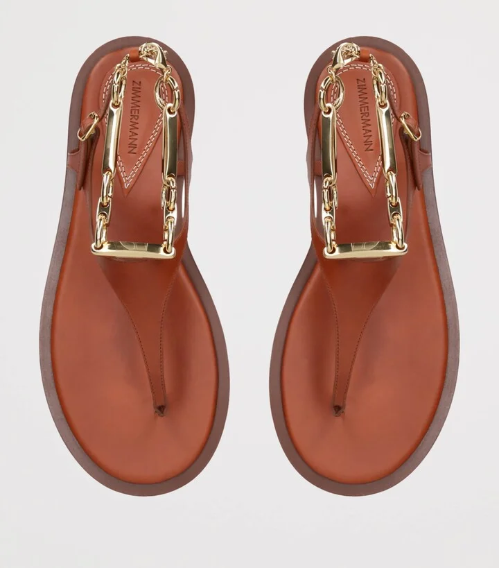 Zimmermann Leather Wild Sandals - Image 4