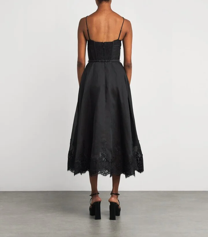 Zimmermann Linen-Silk Hypnotic Midi Dress - Image 3