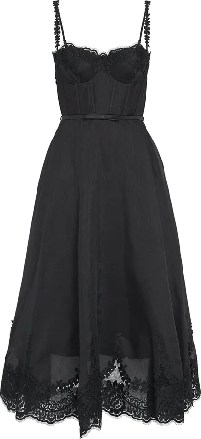Zimmermann Linen-Silk Hypnotic Midi Dress