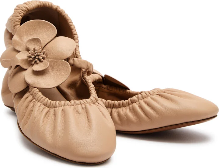 Zimmermann Orchid Leather Ballet Flats - Image 4