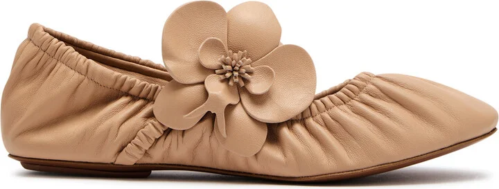 Zimmermann Orchid Leather Ballet Flats