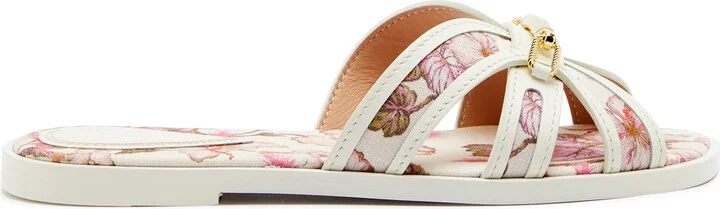 Zimmermann Prisma Floral-print Canvas Sliders