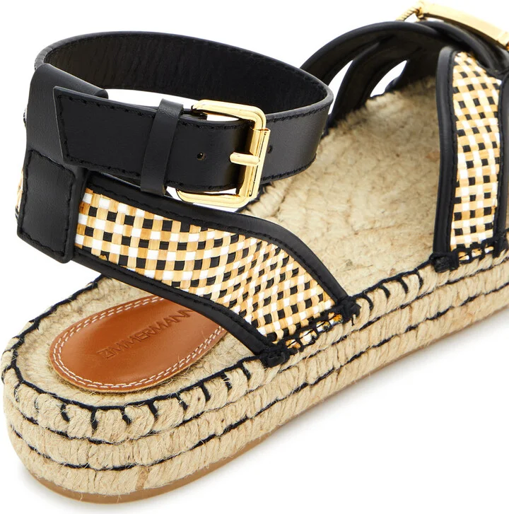 Zimmermann Prisma Raffia Espadrille Sandals - Image 4