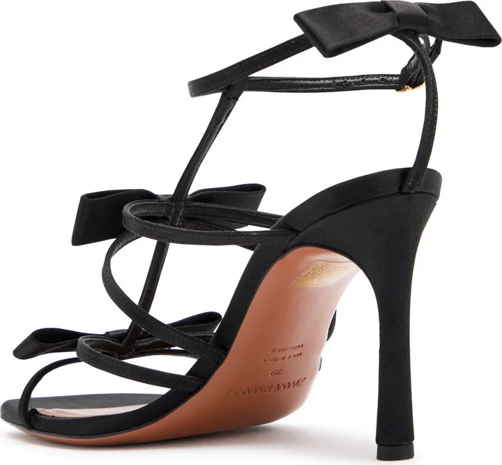 Zimmermann Tux 85 Bow-embellished Satin Sandals - Image 2