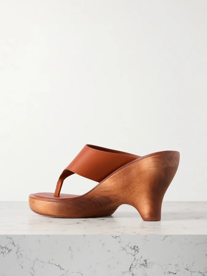 Zimmermann - Wild Wedge Leather Platform Sandals - Metallic - Image 3