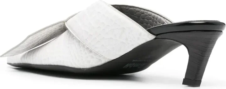Zina 60mm croc-embossed mules - Image 3