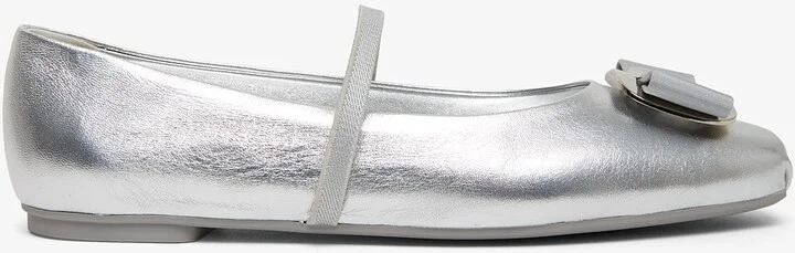 Zina silver ballerinas
