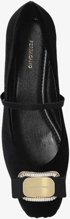 Zina Vara Plate Velvet Ballet Flats - Image 3