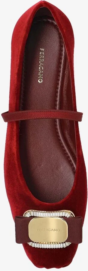 Zina Vara Plate Velvet Ballet Flats - Image 3