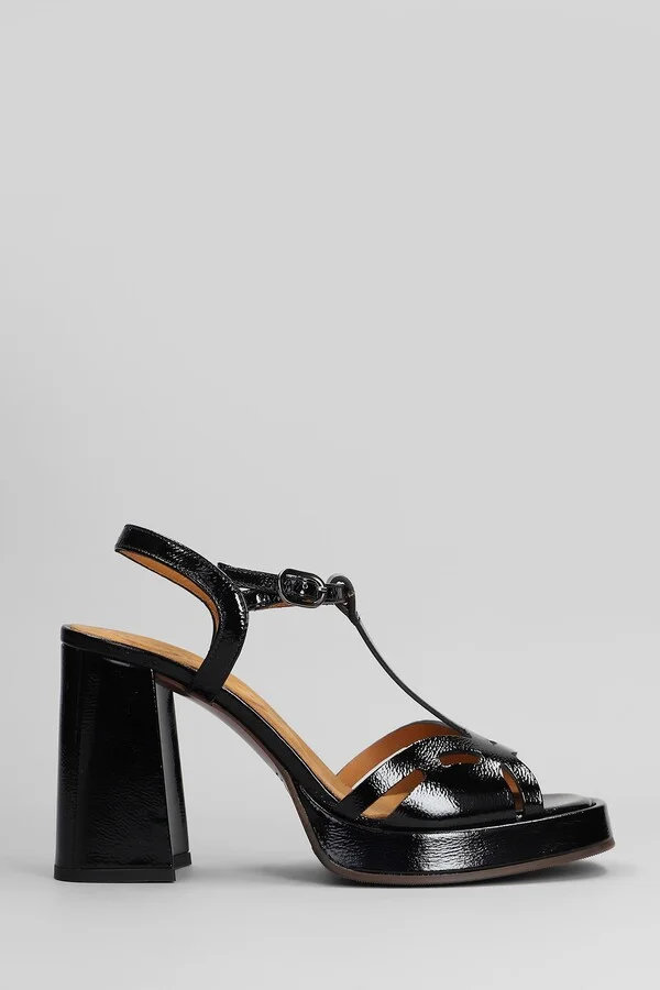 Zinto 46 Sandals In Black Leather