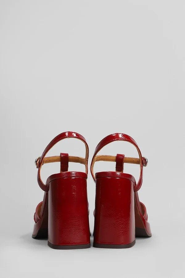 Zinto 46 Sandals In Red Leather - Image 4