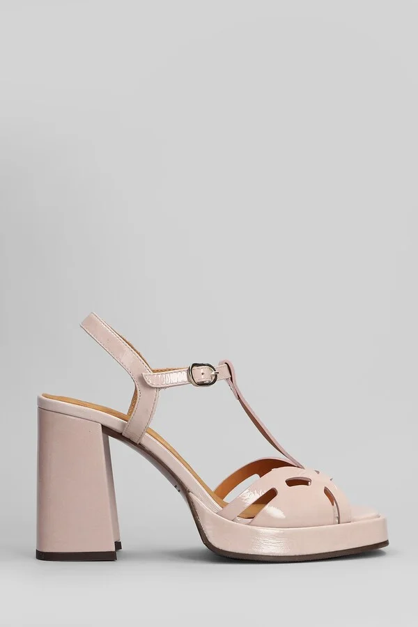 Zinto 46 Sandals In Rose-pink Leather
